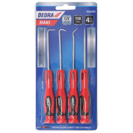 Kabliukai su rankenėle, DEDRA 50A001, 4 vnt.