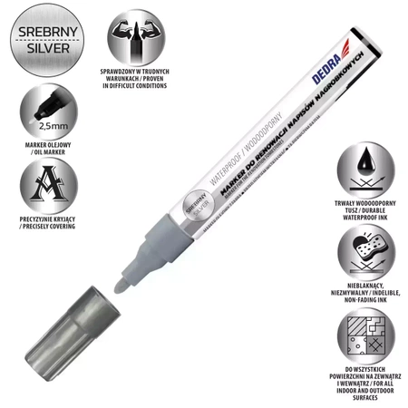 Marker for the renovation tombstones, silver, 1 pc