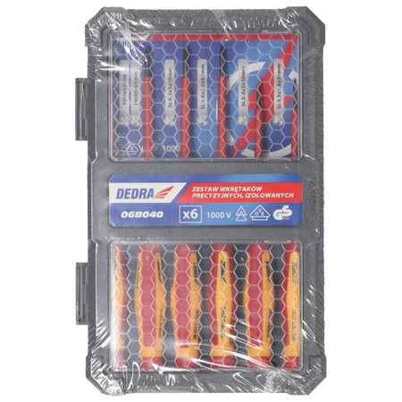 DEDRA 06B040 Комплект прецизни отвертки с изолация от 6 части