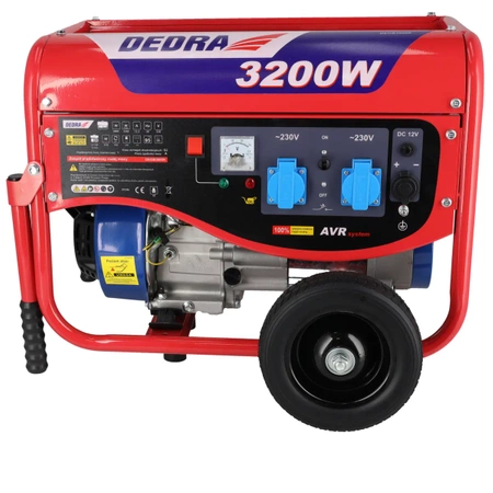 Agregat prądotwórczy, generator DEDRA DEGB3600K moc max. 3,2kW, 3200W, moc 2,8kW 2800W, miedziane uzwojenie silnika