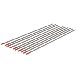 TIG volfrámelektróda 2,0x175 mm, piros, DEDRA DESW20210, 10 db dobozban
