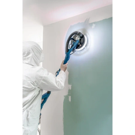 Ģipša slīpmašīna ar pārnesumkārbu, žirafe, turbo DEDRA DED7766A01 750W, 225 mm, LED, apmetuma slīpēšanai