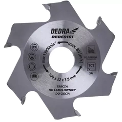 DED69161 ламельный диск 100x22 мм, 6 зубьев
