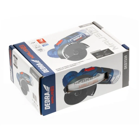 Cordless Angle Grinder, diax 12V DEDRA MAUS DED7339, 12000-19500 RPM