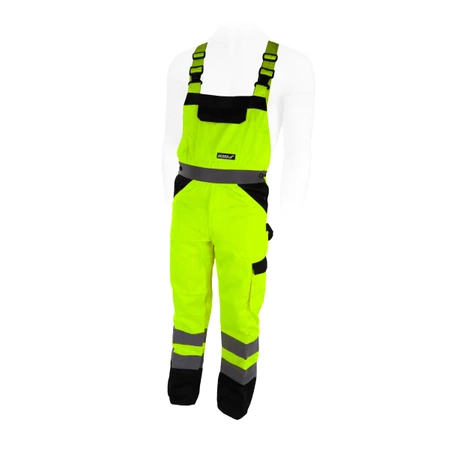 Safety reflective bibpants, size M, yellow