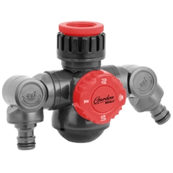 Szögletes dupla csapcsatlakozó 1/2"-3/4", kártya, GARDEN DEDRA 80N008K