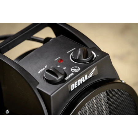 DEDRA DED9932B Електричний обігрівач PTC 5,0кВт, 400В, круглий, чорний DEDRA DED9932C Керамічний нагрівальний елемент