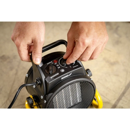 DEDRA DED9930C elektrikütteseade PTC 2,0kW, ümmargune, must DEDRA DED9930C keraamiline küttekeha
