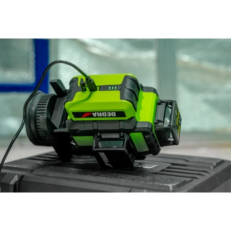 Лазер, уровень 4D DEDRA MC0908, зелёный луч, диоды Sharp