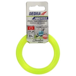 GARDEN DEDRA 80Z16152 нейлоновая леска для мотокосы и кустореза, квадратная 1,6 мм, длина 15 м