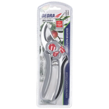 Foarfecă de grădină reglabilă DEDRA 80A004, pentru ramuri vii, grosime de tăiere 15-25 mm