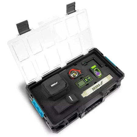 Measuring set with a laser level in SAS case