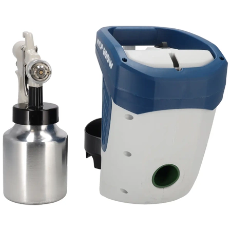 HVLP lakovací jednotka pro stříkání barev, DEDRA DED7413 600W, nádrž 1L, tryska 1,8mm a 2,5mm