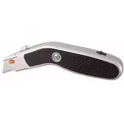 Nož s trapezoidnim rezilom DEDRA M9019, kovina+guma, ohišje