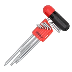 Zestaw kluczy TORX, imbusowe DEDRA 0654 CrV, 215mm, 9szt