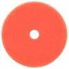 Tvrdá leštiaca hubka s suchým zipsom (oranžová) DEDRA 08T804, priemer 75 mm, hrúbka 25 mm