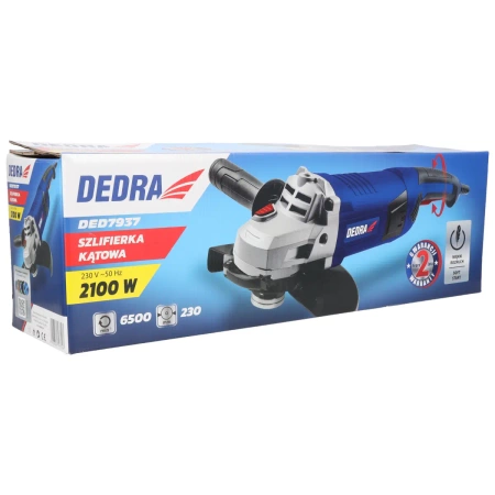 Кутова шліфувальна машина, діам. 230 мм DEDRA DED7937 2100 Вт