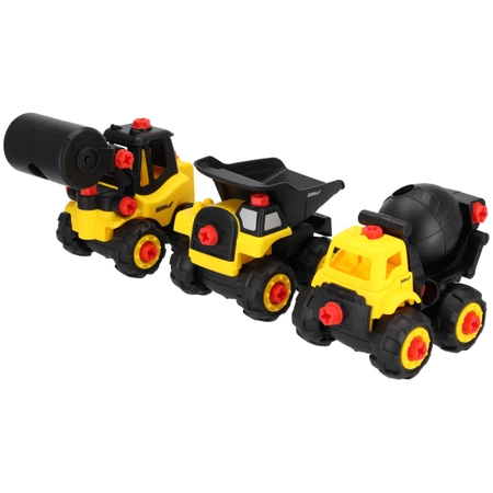 Žaislų rinkinys - trys transporto priemonės su atsuktuvu DEDRA M315.010