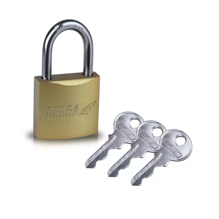 Copper-coated padlock, 30mm, DEDRA 11U120