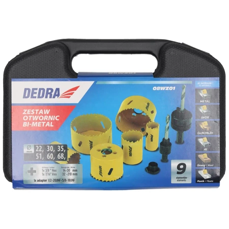 Bi-metal hole saws set