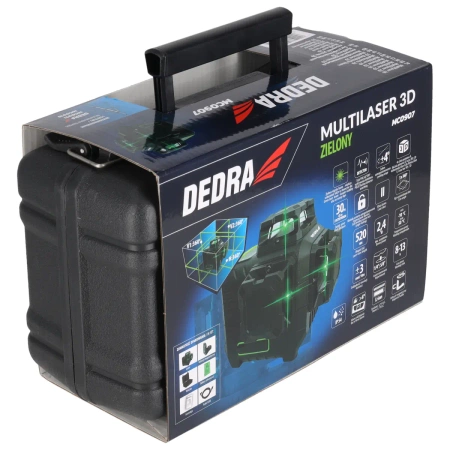 Multilaserį 3D DEDRA MC0907, žalias spindulys, Sharp diodai