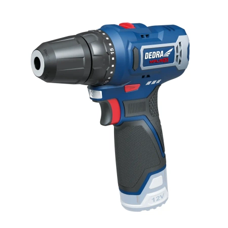 Mașină de găurit și înșurubat cu acumulator 12V DEDRA MAUS DED7330 32Nm, două viteze 0-400/0-1300 rpm, mandrină 10mm