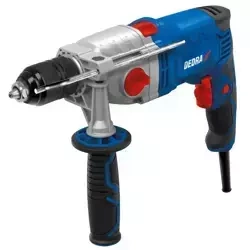 Udarni vrtalnik DEDRA DED7962 1100W, dve hitrosti, 0-1200, 0-3200 vrt/min, 13mm držalo za ključe, aluminijasto ohišje