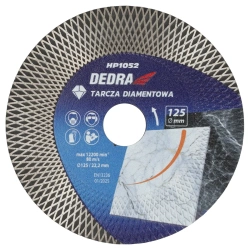 Diamantna ploča s segmentom tipa romb, DEDRA H1052 ploča za rezanje, mokro rezanje, suho rezanje, promjer 125 mm