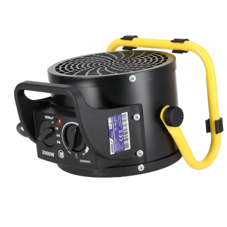 DEDRA DED9930C электронагреватель PTC 2,0кВт, круглый, черный DEDRA DED9930C керамический нагревательный элемент