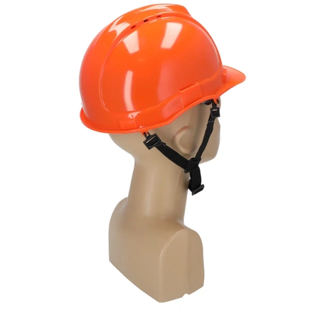 Aizsargkivere, ORANŽA, 3. kat., CE1437, no HDPE polietilena, • ventilacijas caurumi, • renite udens noteces nodrošinašanai, • 4-punktu auduma siksnu sistema, • stiprinajumi, austinu pievienošanai, RAŽOTA POLIJA