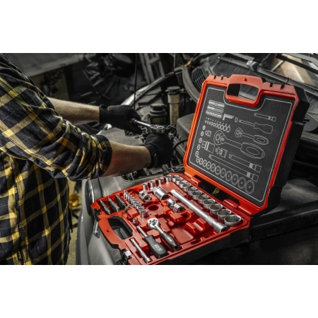 Hillen&Mohr 17K072 CrV большой набор торцевых ключей 72 шт. 16x1/2", 10x1/4"