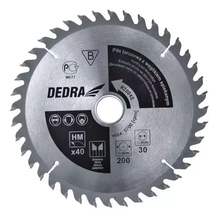 DEDRA H15024 24-зъбен циркуляр за дърво с карбид, диаметър 150x20mm, widia