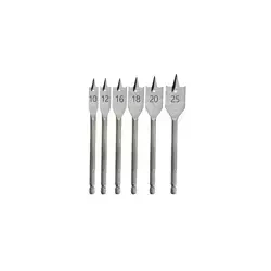 Flat drills set for wood 6pcs.