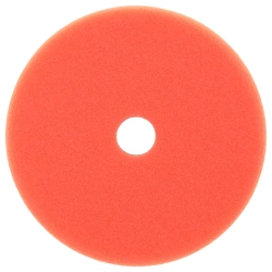 Tvrdá leštící houba s suchým zipem (oranžová) DEDRA 08T824, průměr 150 mm, tloušťka 25 mm