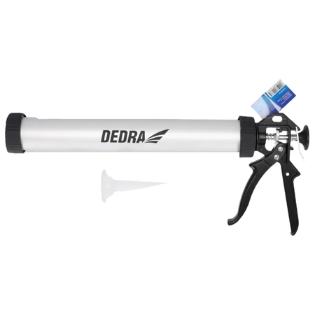 Компресор за тръби, силикон, лепила, уплътнители DEDRA 1201-11 600ml, алуминиев корпус