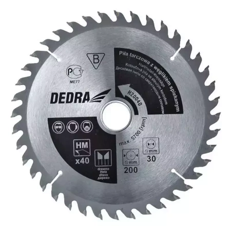 DEDRA H15048C Циркулярен трион за дърво с 48 зъба, карбид, диаметър 150x10mm, widia