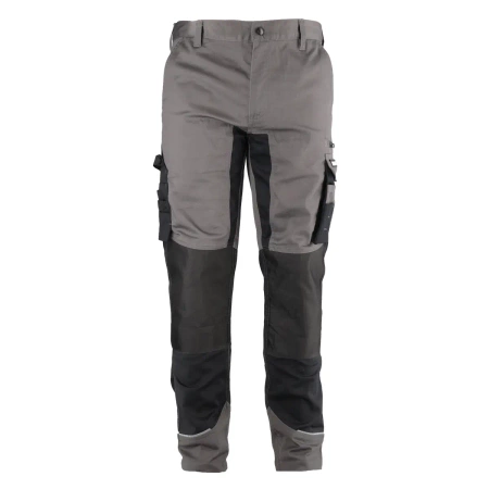 Pantaloni de lucru cu elastan, elastic DEDRA BH54SP-L, mărimea L/52, 240g/m2, gri