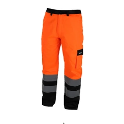 Safety reflective trousers, size S, orange