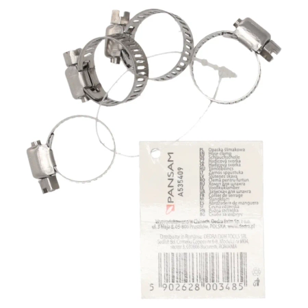 Klamber, mansett, voolikuklamber, pneumaatiline voolik PANSAM A535409 11-19mm, 4tk