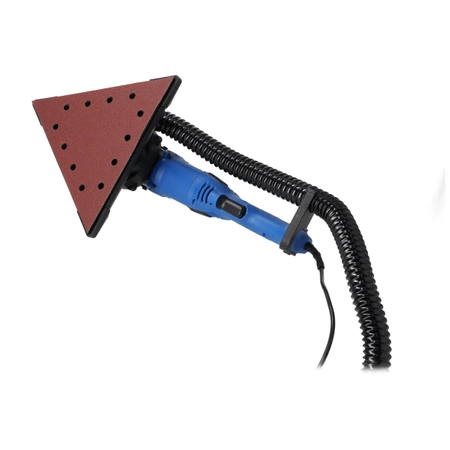 DEDRA DED7763 1010W rövid csiszoló vakolathoz, duo, turbó, 225mm tárcsa, háromszög alakú fej, gipszkartonhoz, hordtáska