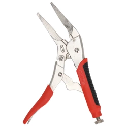 Extended crimping pliers 230mm, DEDRA 1260P08 CRV, TPR handles