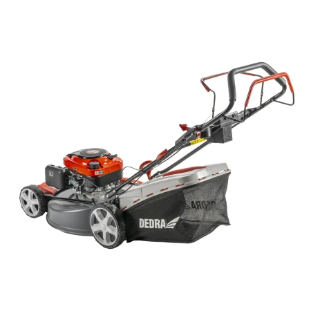 Benzīna zāles pļāvējs ar piedziņu un pļaušanas ātruma regulēšanu GARDEN DEDRA DED8725Q-56L, LONCIN dzinējs, 3,5 kW, 196cm3, GT pārnesumkārba, pļaušanas platums 56cm, divi asmeņi