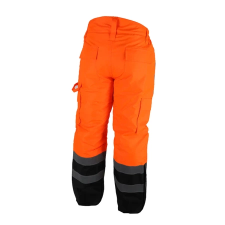Zateplené reflexné nohavice veľkosť XXXL, oranžové