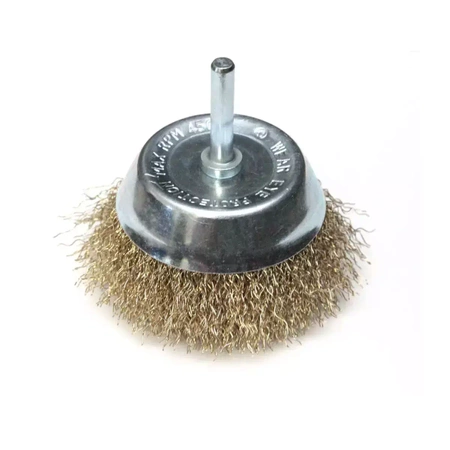Wire brush, brass coated, with shank