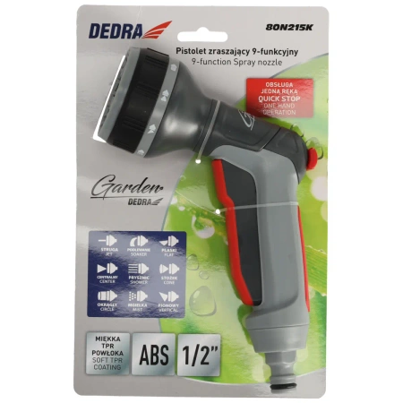 Pistolet zraszający 9-funkcyjny  QUICK STOP GARDEN DEDRA 80N215K