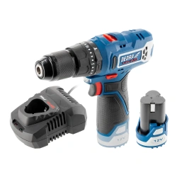 Set de scule electrice DEDRA MAUS DED7310T06: Mașină de găurit cu percuție 12V DED7331, 45 Nm, baterie 2 Ah DED7320, încărcător DED7302