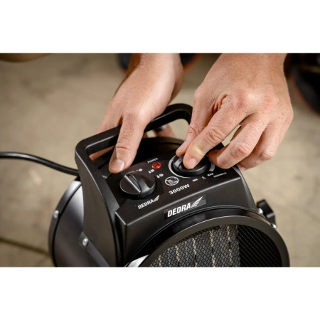 Электронагреватель PTC 3,0кВт, круглый, черный DEDRA DED9931C керамический нагревательный элемент