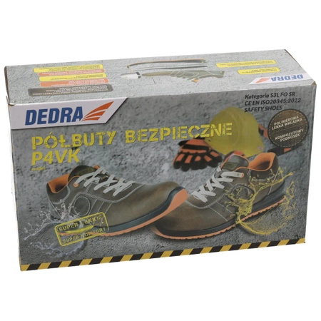 Полусапоги, защитная обувь DEDRA BH9P4VK-47 crazy horse, размер:47, cat.S3 SRC, композитная подошва и полимерная вставка
