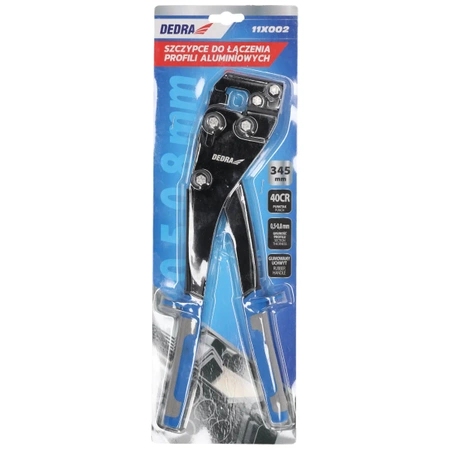 Pliers for joining aluminum profiles