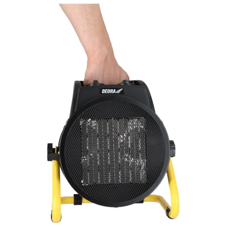Електричний обігрівач PTC 3,0кВт, круглий, чорний DEDRA DED9931C керамічний нагрівальний елемент